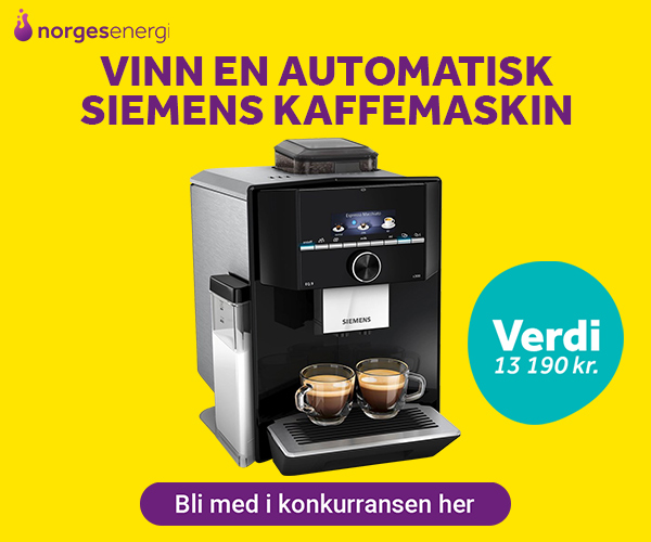 Vinn Siemens kaffemaskin til en verdi av 13 190 kr.
