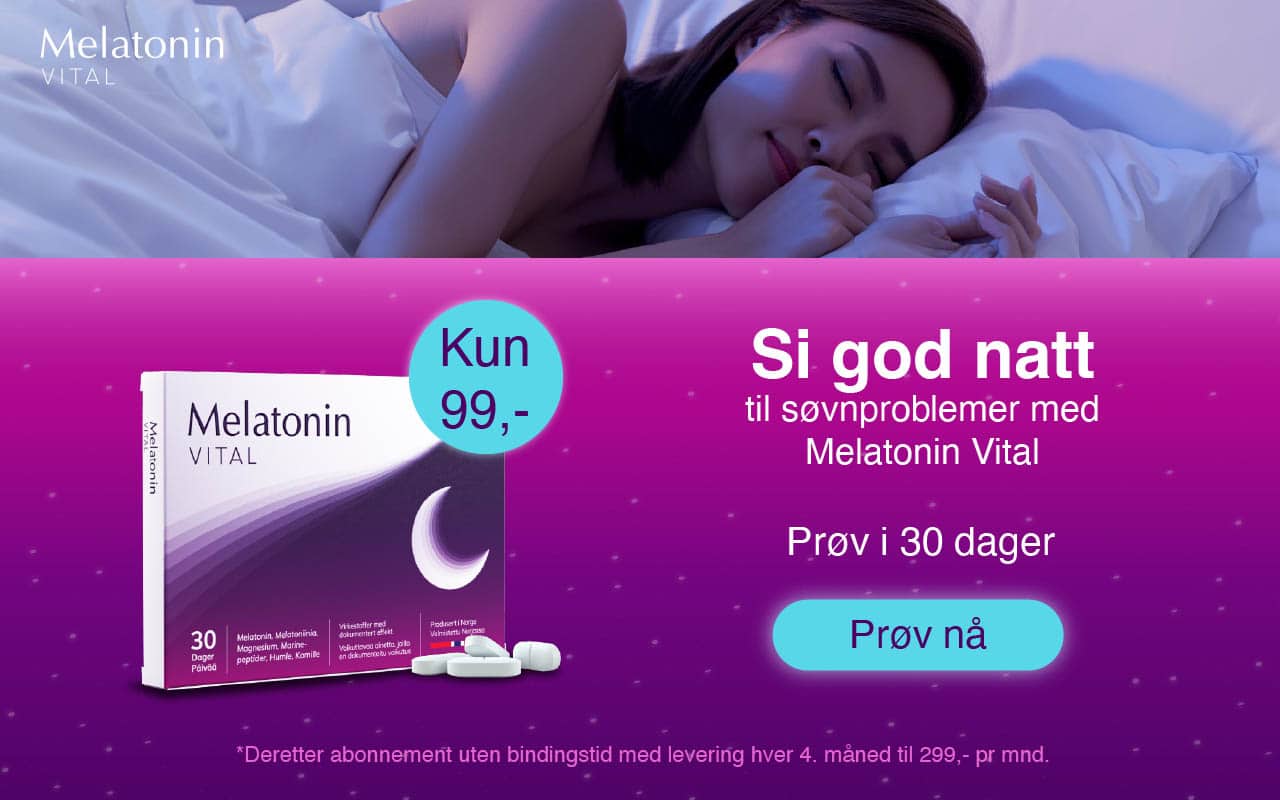 Bli kvitt søvnproblemer en gang for alle med Melatonin Vital