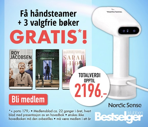 Få denne praktiske håndsteameren fra Nordic Sense + 3 valgfrie bøker GRATIS*!